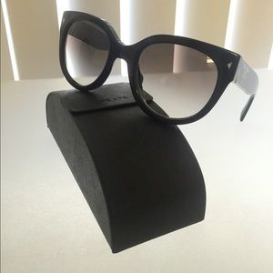 Prada Black Round Cateye Sunglasses (Authentic)